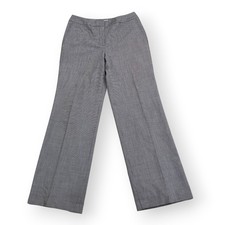 Vintage 90s Talbots Black Houndstooth Pants 8 Wool Stretch Lined Trousers Career