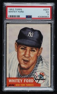 1953 Topps Whitey Ford #207 PSA 5 HOF