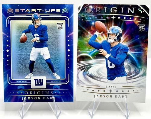 2025 Panini Origins Jaxson Dart RC Rookie Start-Ups #7 + #145 (2)