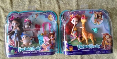 ENCHANTIMALS GILLIAN GIRAFFE & PAWS FOR A PICNIC SETS, MOC