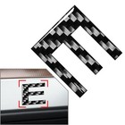 E Window Door Wall Car Badge Emblem Alphabet Letter Decals Stickers Carbon Black