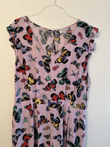 Old Navy Jumpsuit XXL Boho Earth Day Butterfly 2X Lavender - Picture 5 of 21