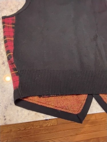 Polo Ralph Lauren Mens Sweater Vest Large Red Plaid Lambswool Silk Button Up. - Picture 10 of 24