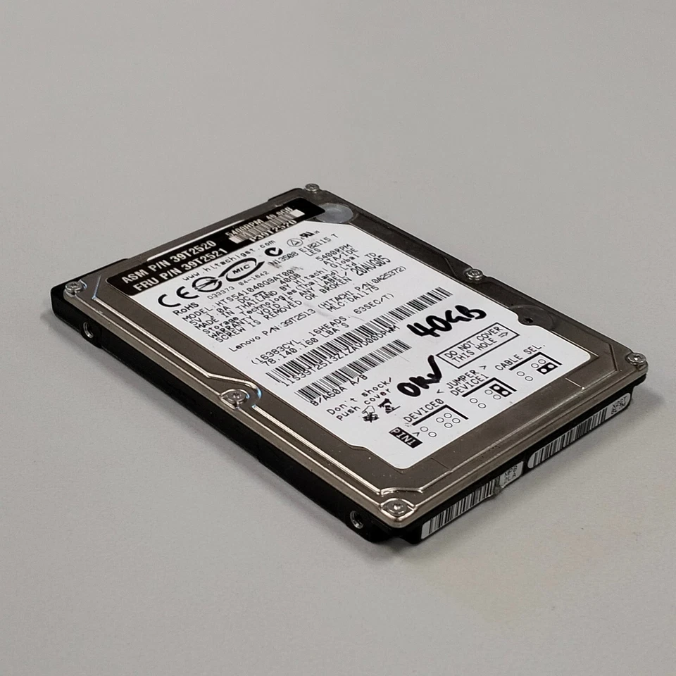 Hitachi Travelstar 40GB 2.5" 5400RPM IDE ATA-100 8MB HDD HTS541040G9AT00 0A25372 - Image 3 of 4