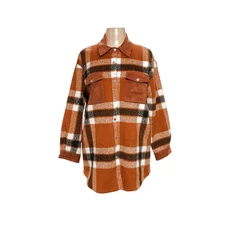 Vigoss Women's Brown Plaid Jacket - Size L