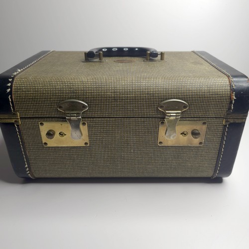 Vintage Travel Train Case Strat-O-Way Luxury Luggage Seattle Overnight Hard Case - Picture 2 of 15