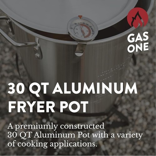 Olla grande de aluminio con cesta coladora freír y hervir 30 cuartos de galón nueva - Imagen 3 de 7