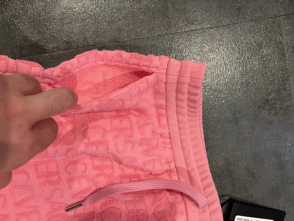 С ЯРЛЫКАМИ Versace женщин жаккардовое полотенце стежок ткани шорты фламинго размер 44 $800 - Изображение 2 из 4