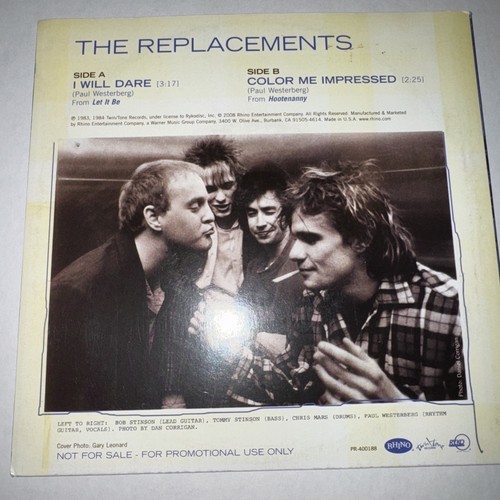 The Replacements - I Will Dare/Color Me Impressed (Rare 7” Vinyl) New! OOP! - Imagen 2 de 8