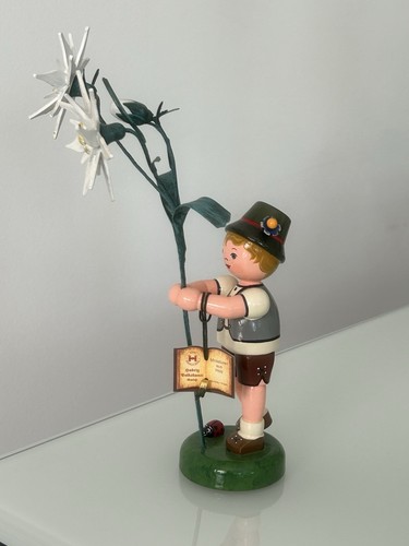 750/25 Blumenjunge Blumenkind XL 24cm Fa. Hubrig Erzgebirge - Picture 4 of 6