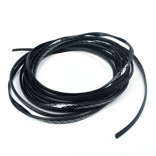5M Carbon Fiber Car Door Moulding Scratch Protector Strip Edge Guard Trim Rubber - Imagen 8 de 14