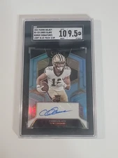 2022 Chris Olave Select Light Blue Prizm RC Autograph /49 SGC 9.5 Auto 10 Saints