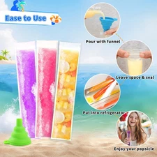 Popsicle Bags 120Pcs Ice Pop Bags Popsicle Mold Bag Disposable Popsicles Bag ...