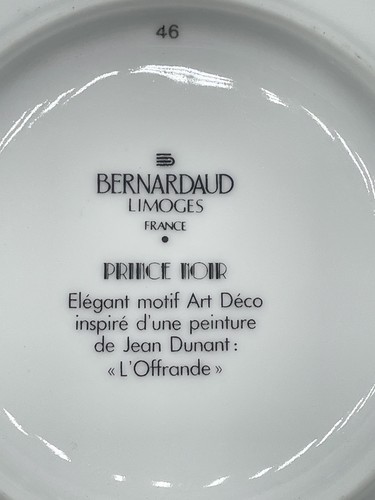 (4) Bernardaud "Prince Noir" Fruit Bowls - Picture 4 of 6