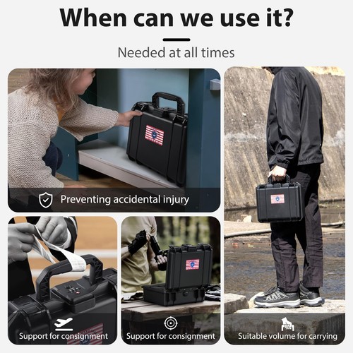 TSA Approved Firearm Travel Case for Beretta 92FS/M9/92A1/96A1, Waterproof Lo... - Bild 7 von 7