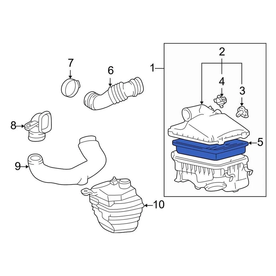 For Toyota Corolla 1993-2002 Toyota 1780102030 Engine Air Filter — 第 2/2 张图片
