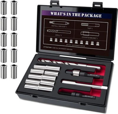 M11X1.5 Metric Thread Repair Kit with Insert HSS Drill, Tap, Counterbore,... - Bild 1 von 4