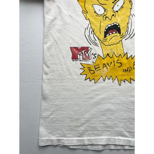 Vintage 90s Beavis and Butthead MTV Cartoon T Shirt Thrashed Grunge Funny XL TV - Picture 11 of 13