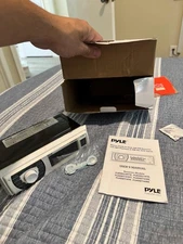 PLRMR23BTW Bluetooth Marine Stereo DIN Radio USB SD AM/FM Remote