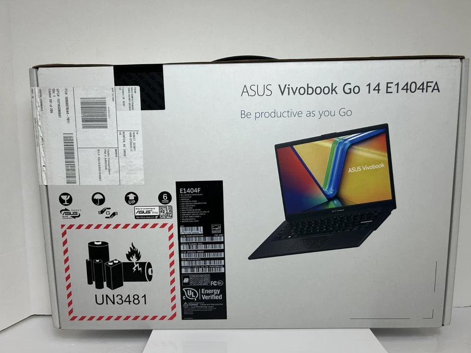 New Asus Vivobook Go E1404FA AMD RYZEN 3 7320U 2.4GHZ 4GB RAM 128GB SSD 14" - Image 2 of 4