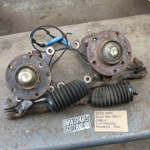 Paar BMW E46 E85 Radnaben vorne Kingpins Achsschenkel mit Spurstangen Radlager