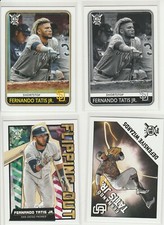 FERNANDO TATIS JR. LOT (4) DIFFERENT TOPPS BIG LEAGUE W/ B&W SERIAL #'D /50 HOT!