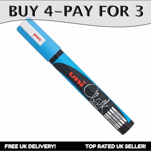 Uni Chalk Marker Pen PWE-5M Bullet Tip Art Blackboard Pen - Buy 3, Get 1 Free - Picture 12 of 32