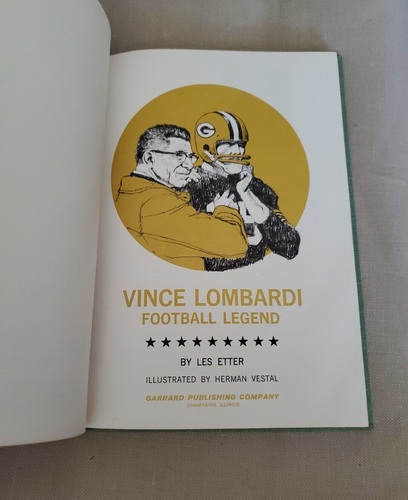 Vince Lombardi Football Legend (HC, 1975) by Les Etter Packers (Vtg Youth Book) - Imagen 5 de 11