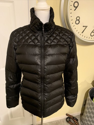 Kenneth Cole Women's Quilted Down Fill Puffer Jacket Black Winter Coat Sz M - Picture 2 of 11