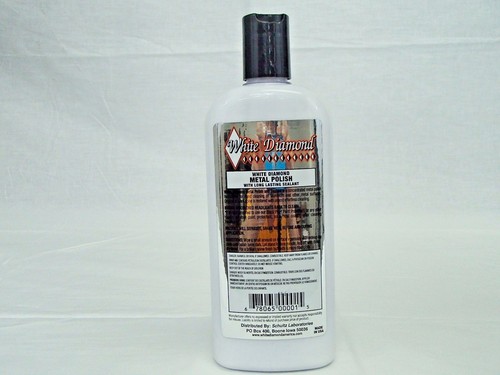 WHITE DIAMOND METAL POLISH W/ SEALANT 12 OZ BOAT MOTORCYCLE ALUMINUM CHROME USA - Picture 4 of 4