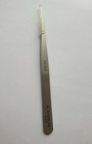 EXCELTA 00-SA Straight Medium Strong Point Stainless Steel Tweezer .Tracked post - Imagen 2 de 4