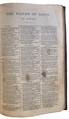The Analytical HOLY BIBLE / Fine Binding / 1844 / Psalms of David in Metre - Picture 24 of 24