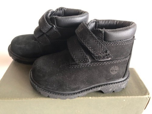 Boys Toddlers Timberland Double Strap Black Leather Chukka Boots UK 4.5 New - Picture 5 of 9