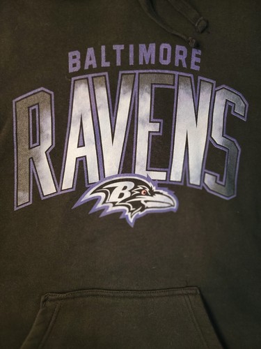 Fanatics Baltimore Ravens Mens Hooded Sweatshirt Heavy Black Pullover Large - Picture 2 of 18