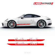 Custom Script Text Side Graphics for Porsche Models