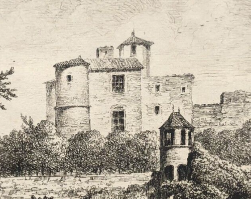Antique Etching Original Landscape, Castle, Trees Jean-Jacques DE BOISSIEU 1836 - Picture 3 of 8