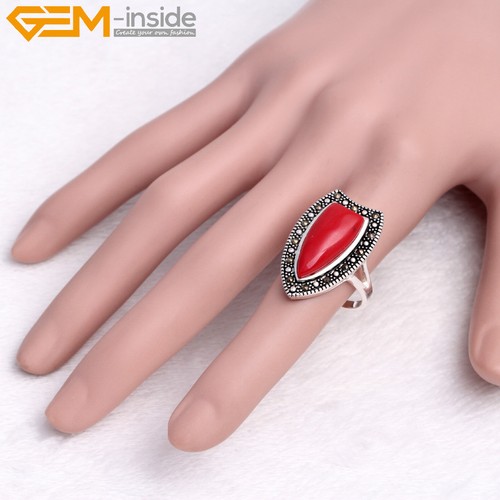 Lágrima Turquesa Arenisca Ágata Cuentas Anillos Chapados en Plata Cuentas Joyería - Imagen 22 de 96