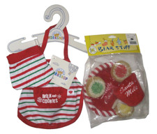 Build a Bear 2016 Holiday Baking Apron Mitt Santa Sugar Cookies Milk Plush Set