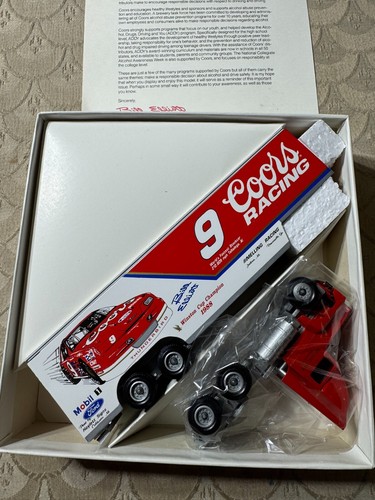 Winross Bill Elliot #9 Coors Racing Truck And Trailer In Box - Picture 8 of 9