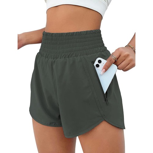 Women Solid Sport Shorts Ladies Yoga Gym Fitness Running Shorts Tennis Hot Pants - Picture 28 of 35