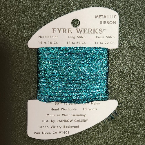 Fyre Werks Metallic Ribbon Rainbow Gallery Needlepoint Cross Stitch Vintage - Picture 14 of 23