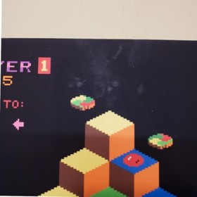 Q*Bert wrapped canvas 11x11 inch NES wall art - Q Bert arcade game room