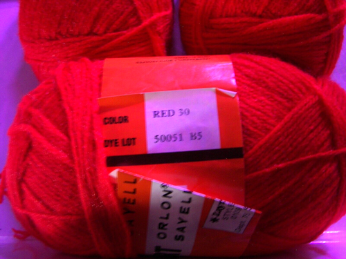 Lotto di 3 matassine vintage ~ Romaxe Sport Orlon/filato peso sportivo acrilico ~ rosso - Foto 2 di 2