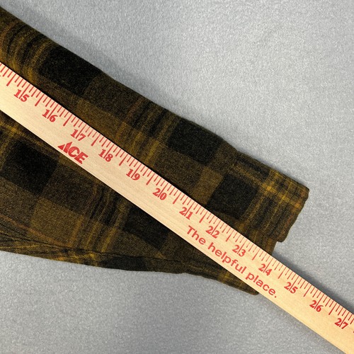 VTG Pendleton Board Shirt Mens XL 1950s Yellow Black Plaid Wool Made in USA Surf - Picture 8 of 8