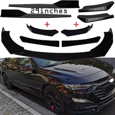 For Chevrolet Malibu Gloss Front Bumper Spoiler Body Kit+Side Skirt+Rear Lip/