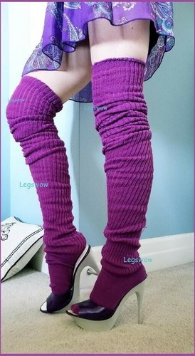 Overknee-Stiefelsocken locker OTK lang japanisch Zopfmuster - Bild 22 von 31