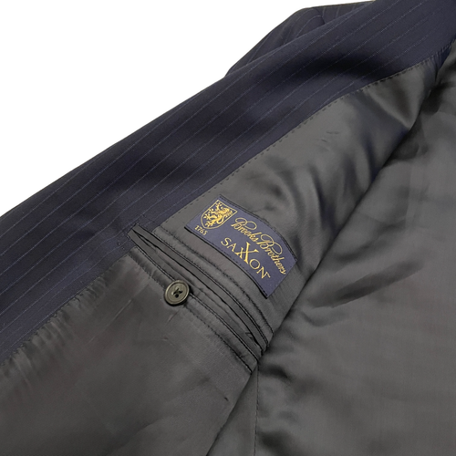 GIACCA TUTA BROOKS BROTHERS 1818 REGENT SAXXON LANA TAGLIA 42S BLU NAVY RIGHE - Foto 9 di 23
