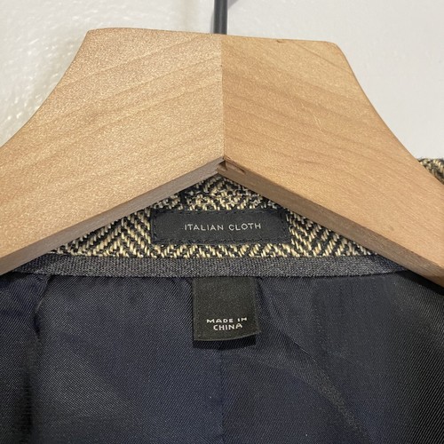 J Crew Ludlow Thick Italian Linen Herringbone Blazer Sport Coat Patch Pocket 40R - Picture 3 of 8
