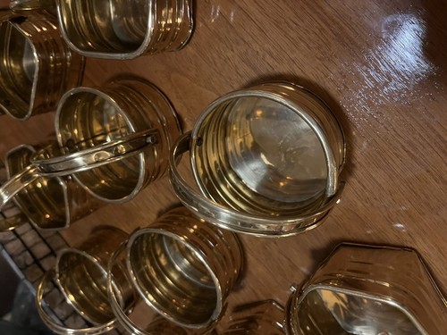 Baskets Mini Brass Baskets: Mix And Match Or One Style: So Chic At 3" Diameter - Picture 7 of 8