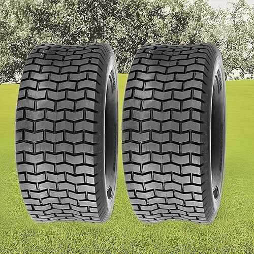 Zwei neue 15x6,00-6 Rasenreiten Rasenmäher Gartentraktor Reifen 15x6-6 NHS 15x600- - Bild 3 von 7